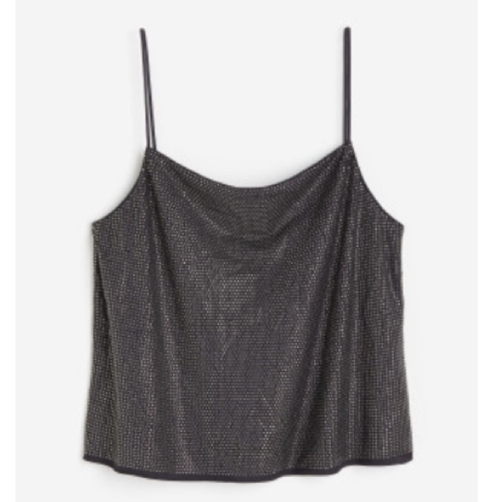 Rhinestone Embellished Spaghetti Strap Top